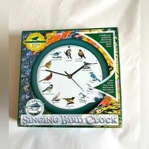 Mark Feldstein 8 inch Original Singing Bird Clock 15 th Anniversary NIB